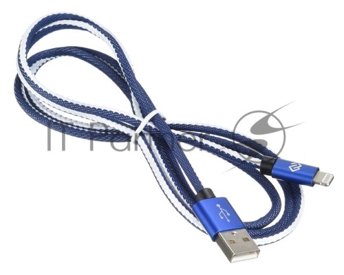 Кабель Digma USB A (m) Lightning (m) 1.2м синий
