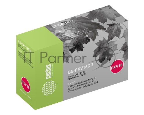 Картридж Cactus CS-EXV18DR черный (26900стр.) для Canon IR 1022A/1022F/1024A/1024F/1024IF/1018/1018J/1020/1019J/1023/1025