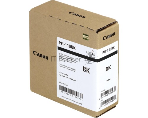 Картридж струйный Canon PFI-110 BK 2364C001 черный (160мл) для Canon TX-2000/TX-3000/TX-4000