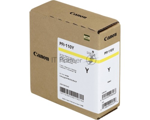 Картридж струйный Canon PFI-110 Y 2367C001 желтый (160мл) для Canon TX-2000/TX-3000/TX-4000
