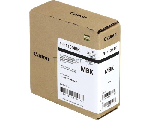 Картридж струйный Canon PFI-110 MBK 2363C001 черный матовый (160мл) для Canon TX-2000/TX-3000/TX-4000