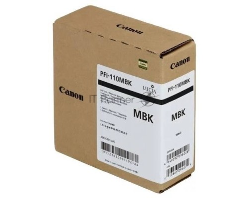 Картридж струйный Canon PFI-110 MBK 2363C001 черный матовый (160мл) для Canon TX-2000/TX-3000/TX-4000