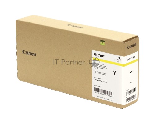 Картридж струйный Canon PFI-710 Y 2357C001 желтый (700 мл) для Canon TX-2000/TX-3000/TX-4000