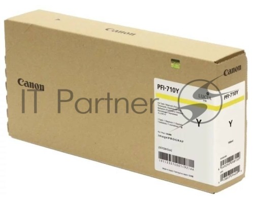 Картридж струйный Canon PFI-710 Y 2357C001 желтый (700 мл) для Canon TX-2000/TX-3000/TX-4000