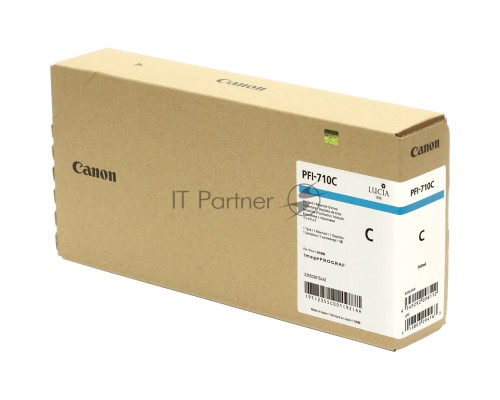 Картридж струйный Canon PFI-710 C 2355C001 голубой (700 мл) для Canon TX-2000/TX-3000/TX-4000