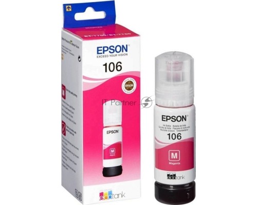 Картридж струйный Epson 106M C13T00R340 пурпурный (70мл) для Epson L7160/7180