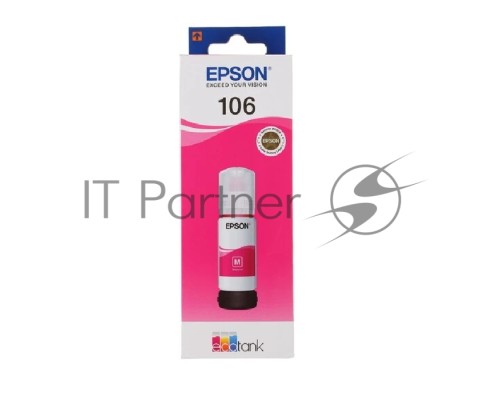 Картридж струйный Epson 106M C13T00R340 пурпурный (70мл) для Epson L7160/7180