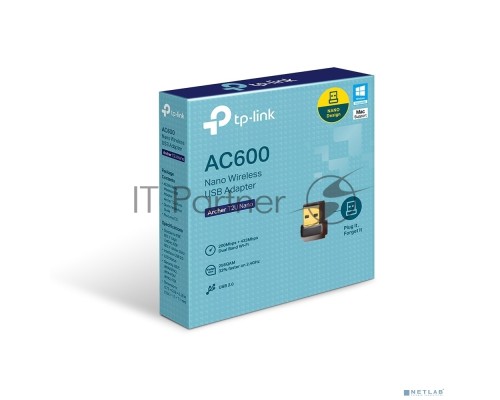 Адаптер TP-LINK Archer T2U NANO AC600 Nano Wi-Fi USB-адаптер