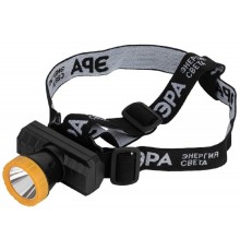 ЭРА Б0055349 Фонарь налобный светодиодный GA-802 аккумуляторный мощный яркий 2 режима желто-черный
