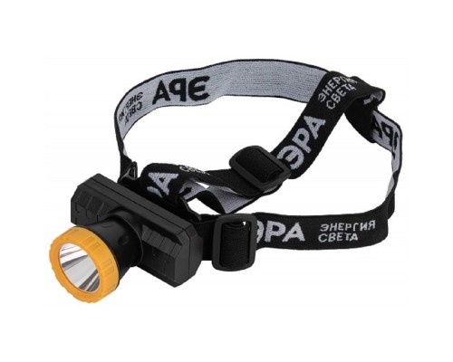 [Фонари] ЭРА Б0055349 Фонарь налобный светодиодный GA-802 аккумуляторный мощный яркий 2 режима желто-черный