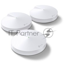 Маршрутизатор TP-Link TP-Link DECO M5(3-PACK) AC1300 Домашняя Wi-Fi система, чипсет Qualcomm, два диапазона (Dual-Band), поддержка стандартов 802.11ac/a/b/g/n, 717 МГц четырёхъядерный процессор, Bluetooth 4.2, 2 гигабитных порта Ethernet, 1 порт USB Type