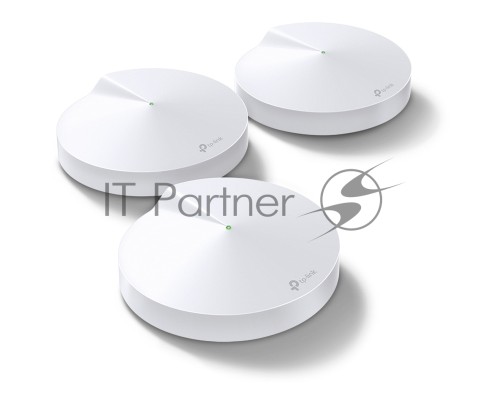 Маршрутизатор TP-Link TP-Link DECO M5(3-PACK) AC1300 Домашняя Wi-Fi система, чипсет Qualcomm, два диапазона (Dual-Band), поддержка стандартов 802.11ac/a/b/g/n, 717 МГц четырёхъядерный процессор, Bluetooth 4.2, 2 гигабитных порта Ethernet, 1 порт USB Type