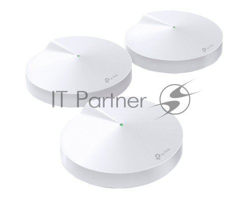 Маршрутизатор TP-Link TP-Link DECO M5(3-PACK) AC1300 Домашняя Wi-Fi система, чипсет Qualcomm, два диапазона (Dual-Band), поддержка стандартов 802.11ac/a/b/g/n, 717 МГц четырёхъядерный процессор, Bluetooth 4.2, 2 гигабитных порта Ethernet, 1 порт USB Type