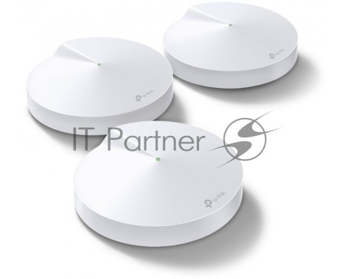 Маршрутизатор TP-Link TP-Link DECO M5(3-PACK) AC1300 Домашняя Wi-Fi система, чипсет Qualcomm, два диапазона (Dual-Band), поддержка стандартов 802.11ac/a/b/g/n, 717 МГц четырёхъядерный процессор, Bluetooth 4.2, 2 гигабитных порта Ethernet, 1 порт USB Type