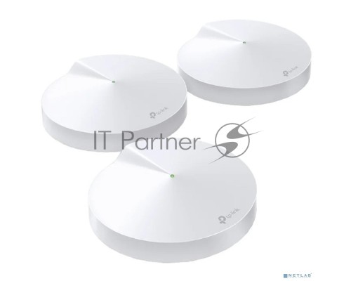 Маршрутизатор TP-Link TP-Link DECO M5(3-PACK) AC1300 Домашняя Wi-Fi система, чипсет Qualcomm, два диапазона (Dual-Band), поддержка стандартов 802.11ac/a/b/g/n, 717 МГц четырёхъядерный процессор, Bluetooth 4.2, 2 гигабитных порта Ethernet, 1 порт USB Type