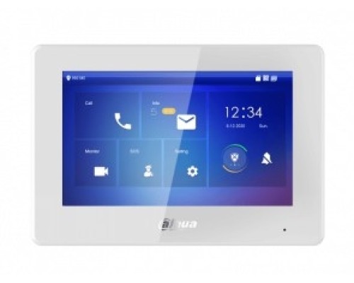 [Видеодомофоны] DAHUA DHI-VTH5421HB-W Монитор видеодомофона IP 7-и дюймовый с WiFi 2.4ГГц, черный, ёмкостной сенсорный экран, поддержка micro-SD до 64Гб, питание DC 12В