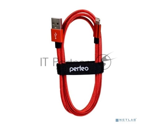 Кабель для iPhone PERFEO , USB - 8 PIN (Lightning), красный, длина 3 м. (I4310)
