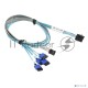 Кабель Supermicro Internal MiniSAS HD SFF-8643 to 4 SATA 60/60/60/60cm with Sideband Cable (CBL-SAST-0948)