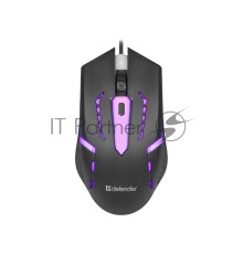 Мышь проводная Defender Hit MB-601 черный, 1200 dpi, USB, кнопки - 4