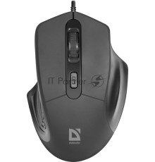 Мышь проводная Defender Datum MB-347 черный, 1600 dpi, USB, кнопки - 4