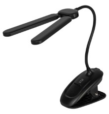 ЭРА Б0057208 Настольный светильник NLED-512-6W-BK светодиодный аккумуляторный на прищепке черный