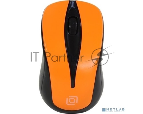 Мышь Oklick 675MW черный/оранжевый оптическая (800dpi) беспроводная USB (2but)