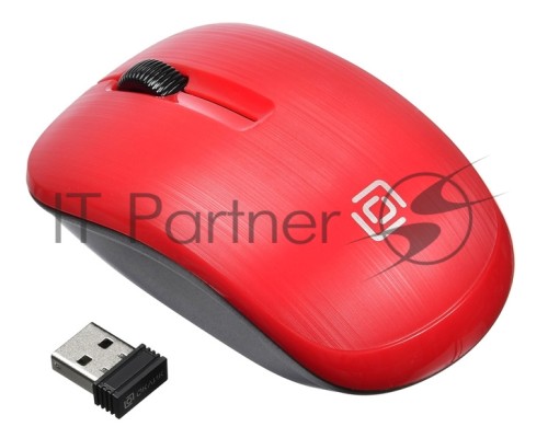 Мышь Oklick 525MW красный оптическая (1000dpi) беспроводная USB (2but)