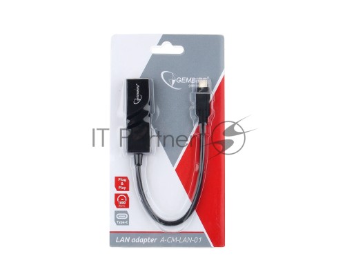 Сетевой адаптер Ethernet Gembird A-CM-LAN-01 USB C-type - Fast Ethernet adapter