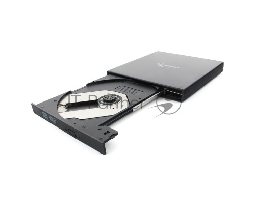 Оптический привод внешний с интерфейсом USB Gembird DVD-USB-02 пластик, черный