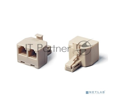 Разветвитель  US-12 RJ45 8P8C (джек) -> 2x8P8C (розетки)