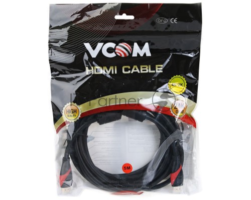 Кабель HDMI 19M/M ver. 2.0, 2 фильтра, 5m VCOM <CG525D-R-5.0> Кабель HDMI 19M/M ver. 2.0, 2 фильтра, 5m VCOM <CG525D-R-5.0>