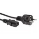 Кабель компьютер - розетка 3m 220V (Европейский стандарт) VCOM/TELECOM