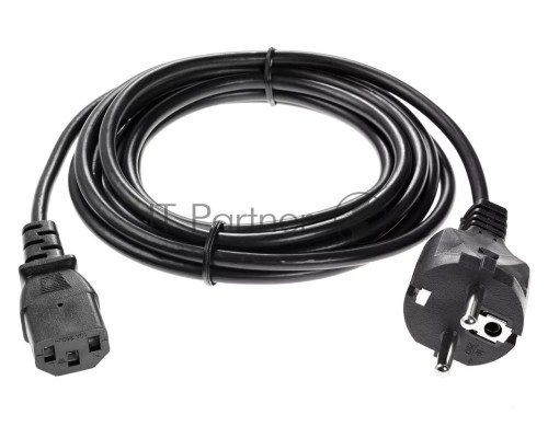 Кабель компьютер - розетка 3m 220V (Европейский стандарт) VCOM/TELECOM