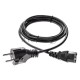 Кабель компьютер - розетка 1.8m 220V (Европейский стандарт) VCOM/TELECOM
