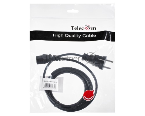 Кабель компьютер - розетка 1.8m 220V (Европейский стандарт) VCOM/TELECOM