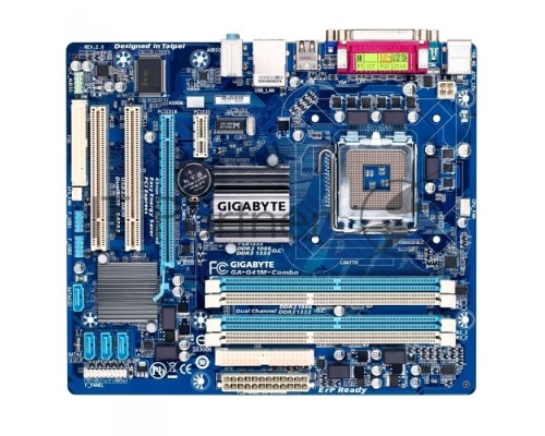 Материнская плата GIGABYTE GA-G41M-COMBO-GQ (rev.3), LGA 775, Intel G41, 4xDDR2/DDR3, 4xSATA, 0xM.2, 1xPCI-E 1.1 x16, 1xPCI-E 1.1 x1, 1xVGA, 1x 1Gb LAN, 4xUSB 2.0, 3x3.5 мм, 5.1, Micro ATX