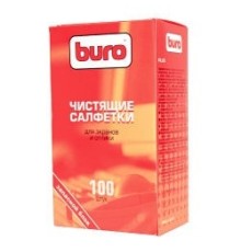 Запасной блок к тубе с чистящими салфетками для экранов и оптики BURO BU-ZSCREEN, 100шт.[817446]