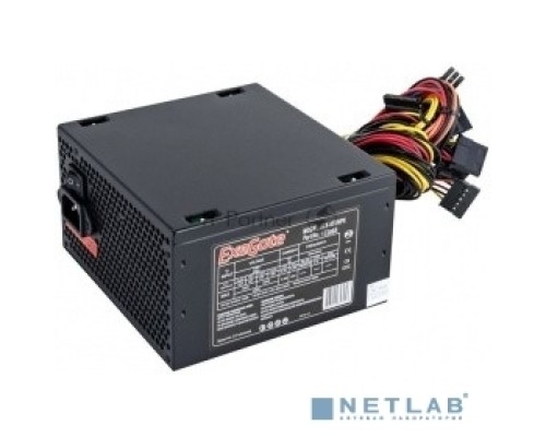 Блок питания 450W Exegate 450NPX, ATX, SC, black, 12cm fan, 24+4p, 6/8p PCI-E, 3*SATA, 2*IDE, FDD + кабель 220V с защитой от выдергивания