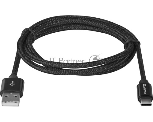 Кабель USB2.0 TO TYPE-C DEFENDER 1M BLACK USB09-03T 87814