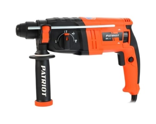 [Перфоратор] PATRIOT RH 242 Перфоратор [140301326] { SDS+ 720Вт, 1,9 Дж, 3 режима работы, макс.диаметр 22мм, глубиномер, дополнительная ручка, кейс }