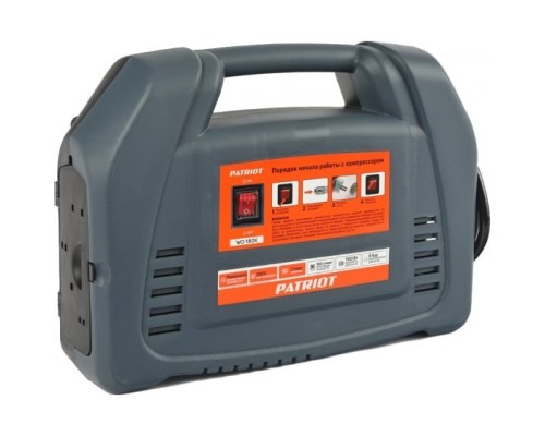 [Компрессоры, Пневматическое оборудование] Patriot WO 180K Компрессор поршневой безмасляный [525301905] { 180 л/мин, 8 бар, 1100 Вт }