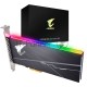 AIC 1TB Gigabyte AORUS RGB Client SSD GP-ASACNE2100TTTDR PCIe Gen3x4 with NVMe, 3480/3080, IOPS 610/530K, MTBF 1.8M, 3D TLC, 1024MB, 1600TBW, RTL