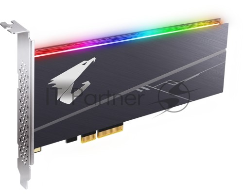 AIC 1TB Gigabyte AORUS RGB Client SSD GP-ASACNE2100TTTDR PCIe Gen3x4 with NVMe, 3480/3080, IOPS 610/530K, MTBF 1.8M, 3D TLC, 1024MB, 1600TBW, RTL