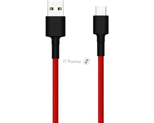 Кабель USB Xiaomi Mi Braided USB Type-C Cable SJX10ZM 100см красный