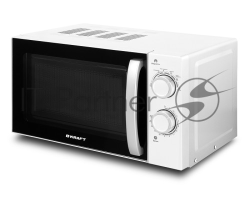 Микроволновая печь Kraft KF-20MW7W-102M белый, 20 л, 700 Вт, переключатели - поворотный механизм