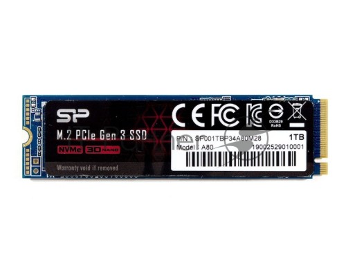 Накопитель SSD 1TB Silicon Power A80, M.2 2280, PCI-E 3x4, [R/W - 3200/3000 MB/s]
