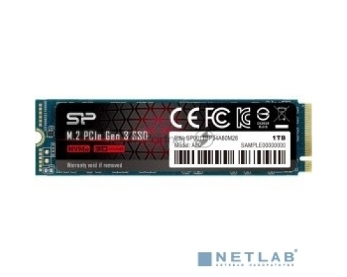 Накопитель SSD 1TB Silicon Power A80, M.2 2280, PCI-E 3x4, [R/W - 3200/3000 MB/s]