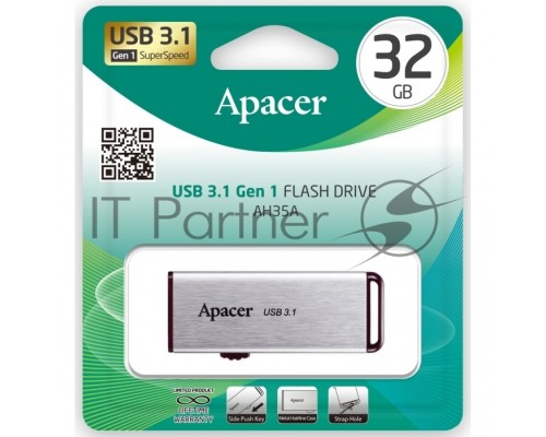 Флеш накопитель USB 3.1 Apacer 32Gb Flash Drive AH35A AP32GAH35AS-1 Silver