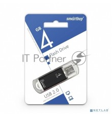 Флеш диск  Smartbuy 4Gb USB2.0> V-Cut Black (SB4GBVC-K)