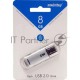 Флеш диск 8Gb USB Drive <USB2.0> Smartbuy V-Cut Silver (SB8GBVC-S)